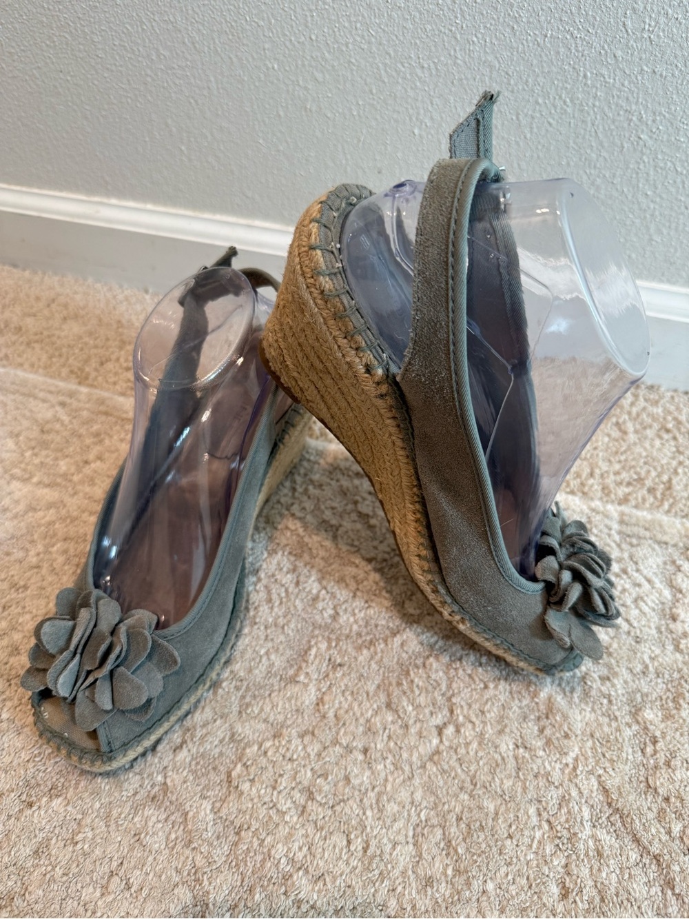 Bandolino Espadrille Wedge Slingback Suede Sandals Size 9M